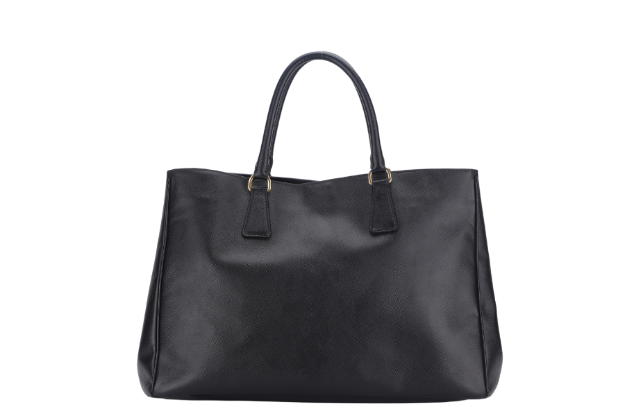 PRADA TOTE BAG NERO SAFFIANO LUX (BN1844) GOLD HARDWARE WITH CARD