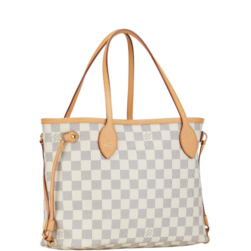 Louis Vuitton Damier Azur ark PM Tote Bag N51110 White PVC Leather Louis Vuitton