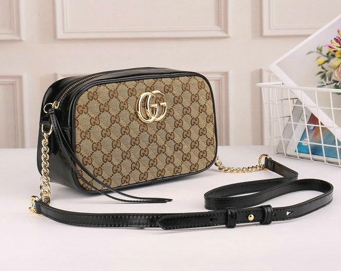Gucci Monogram Quilted Chain Crossbody