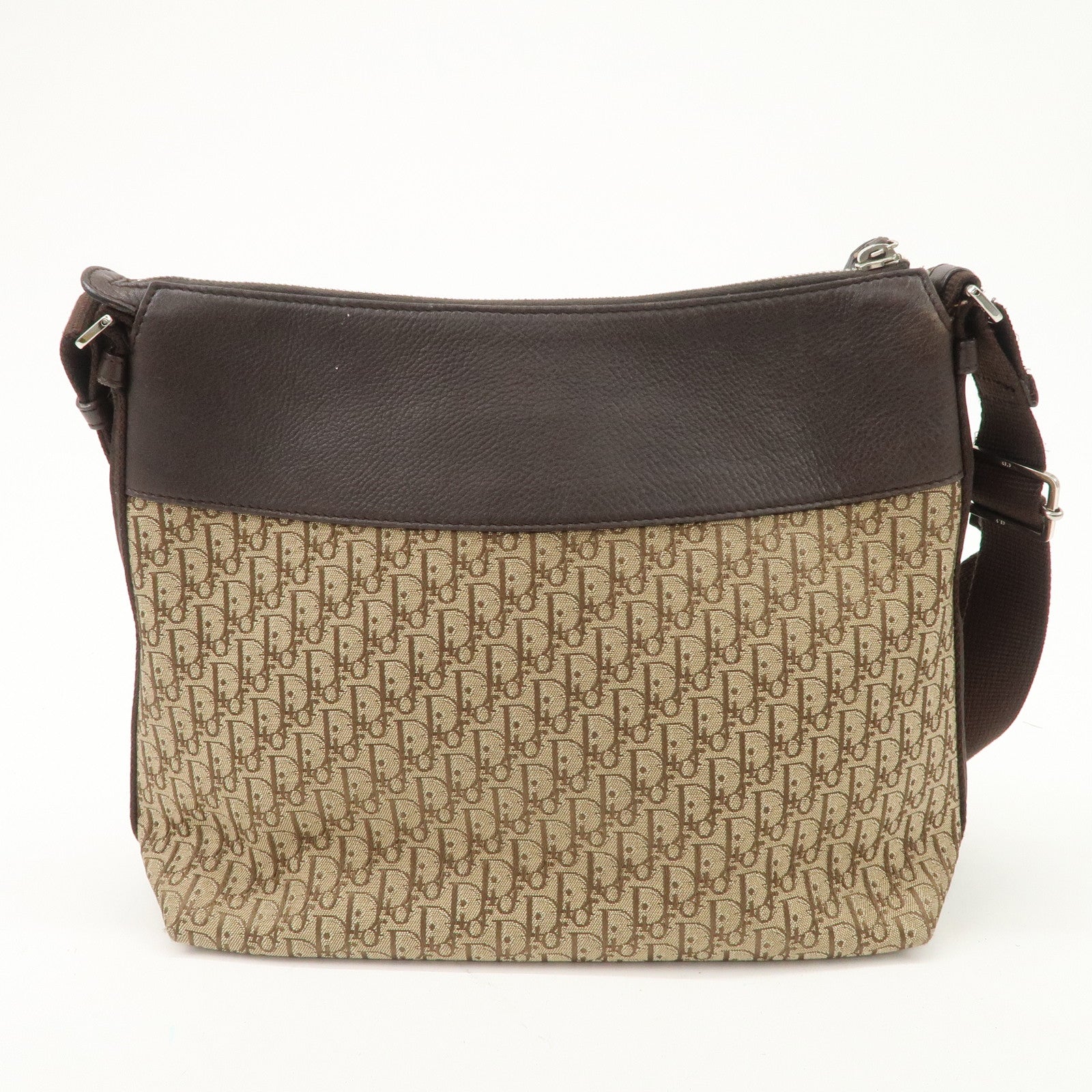 Christian Dior Street Chic Trotter Canvas Leather Shoulder Bag