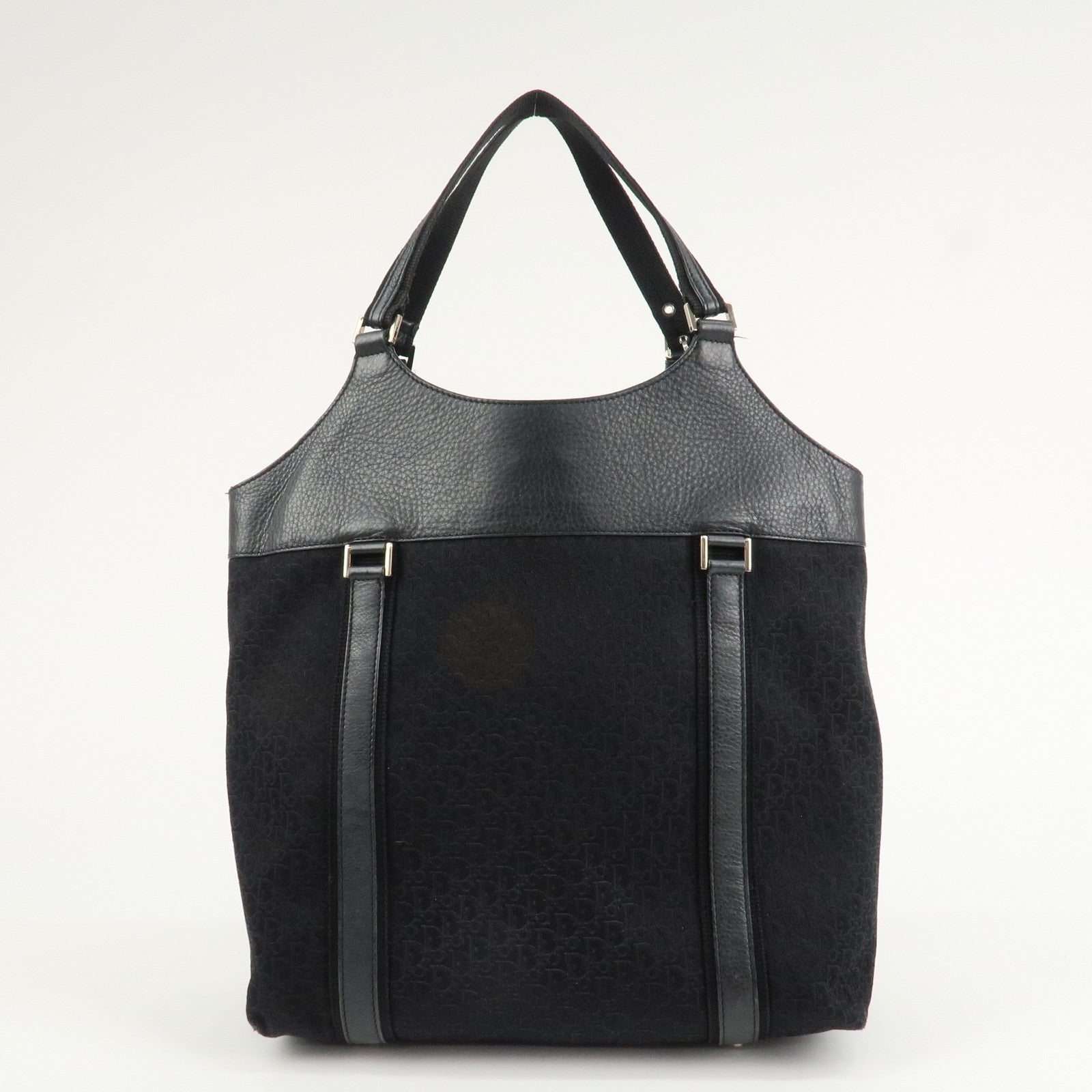Christian Dior Street Chic Trotter Canvas Leather Tote Bag