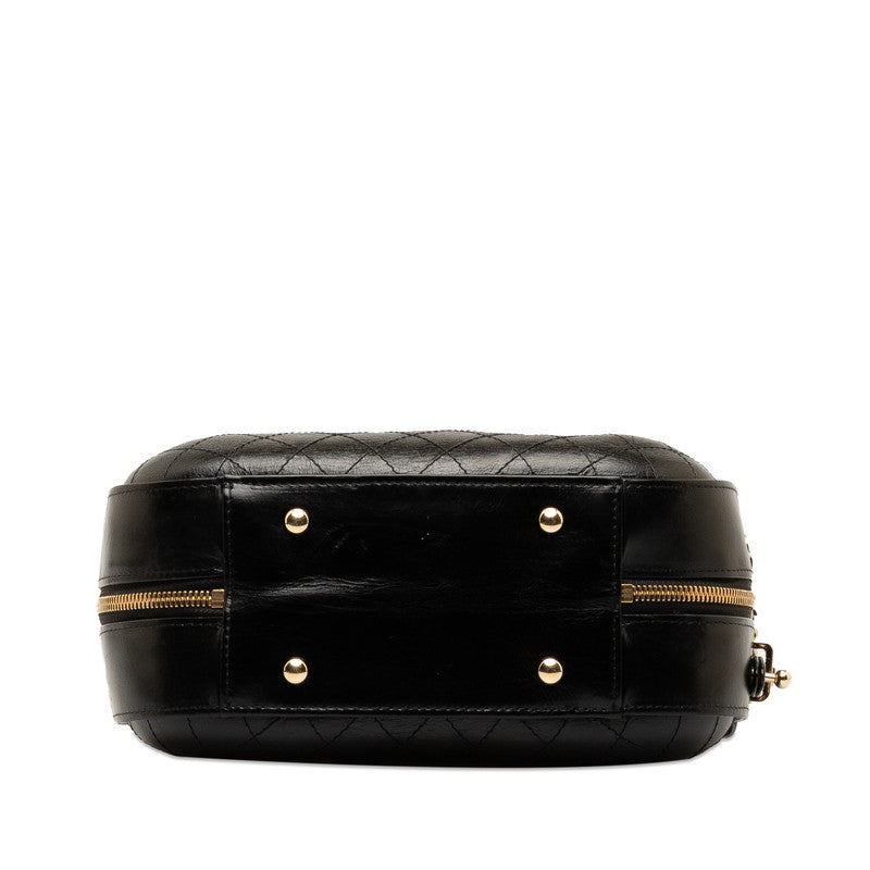 Chanel Bicolore Chain Handbag Black G Leather Chanel