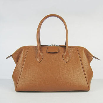 Luxury Hermes Paris Bombay Victoria Handbag light coffee