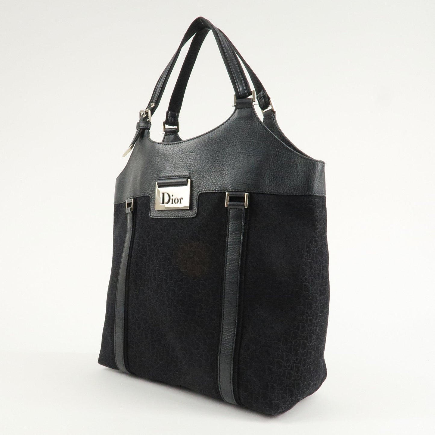 Christian Dior Street Chic Trotter Canvas Leather Tote Bag