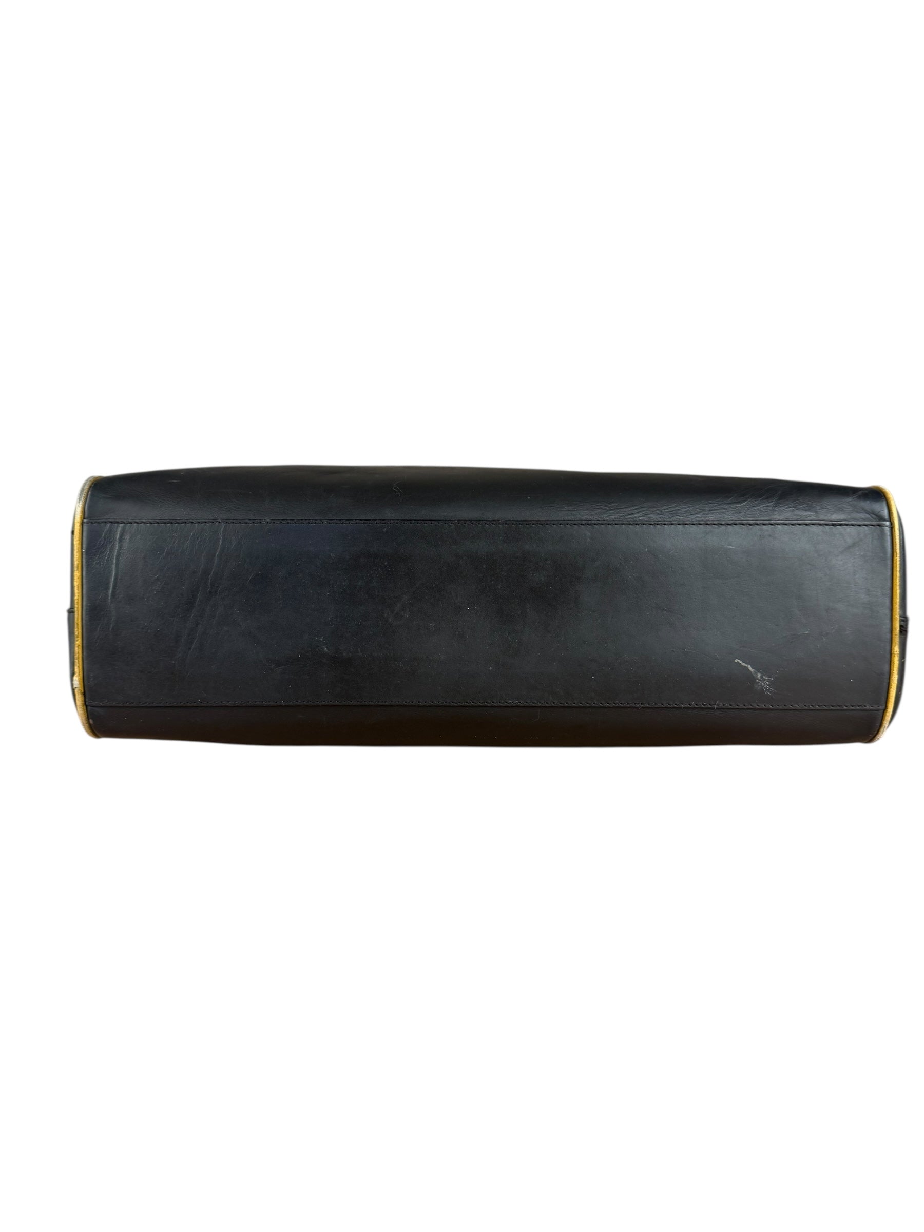 Prada Dark Brown Leather Top Handle Bag
