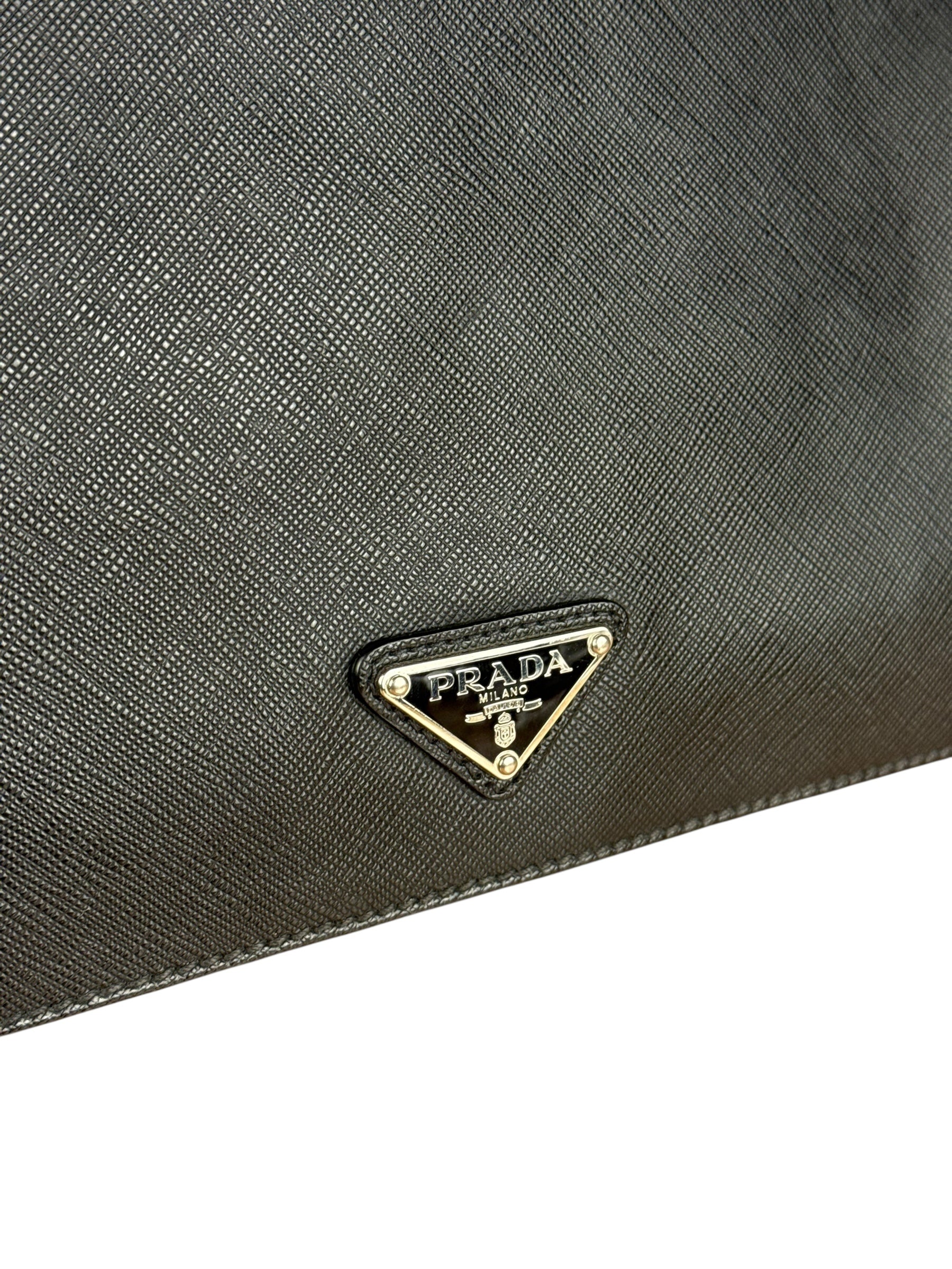 Prada Black Saffiano Briefcase Bag
