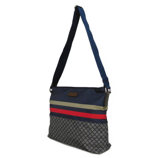 GUCCI Shoulder Bag 270410 F951N 8611 Nylon Navy x red web Diamante messenger bag mens