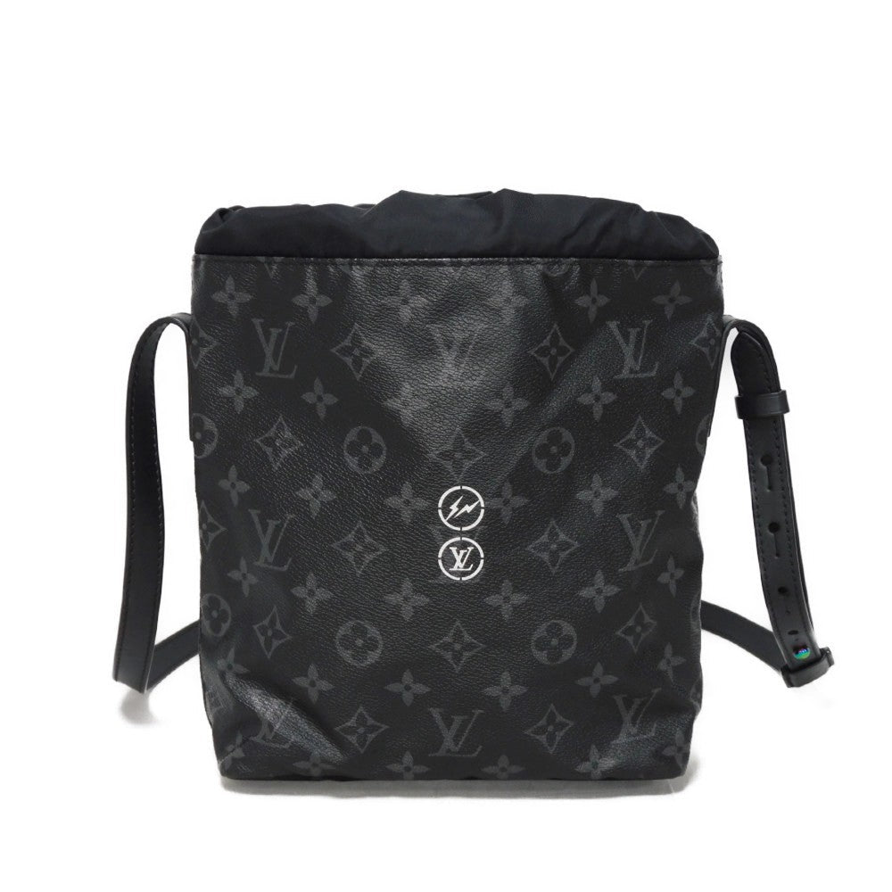LOUIS VUITTON Shoulder Bag Monogram Eclipse Canvas Noir LV Circle Fragment Logo Circle Thunder Hiroshi Fujiwara Monogram Eclipse Nano Bag mens