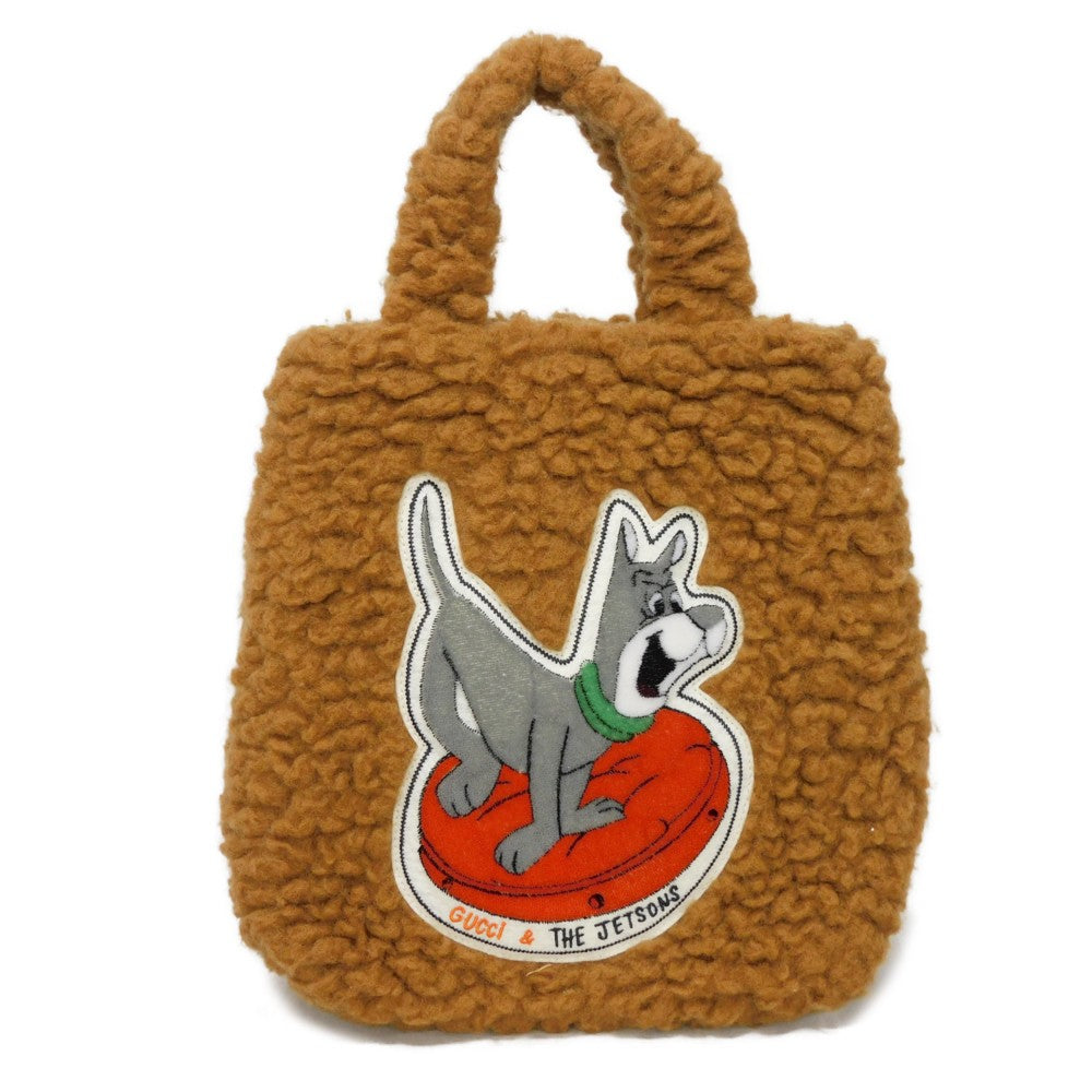 GUCCI Tote Bag 752175 wool Brown logo space family astro dog und Chilled license The Jetsons Tote Kids