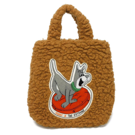 GUCCI Tote Bag 752175 wool Brown logo space family astro dog und Chilled license The Jetsons Tote Kids