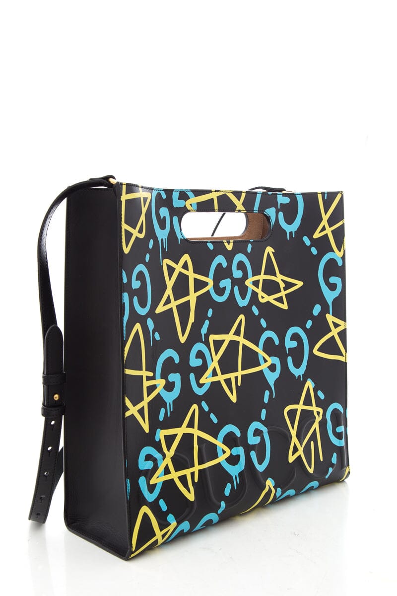 Gucci Black Leather Tote Style 16