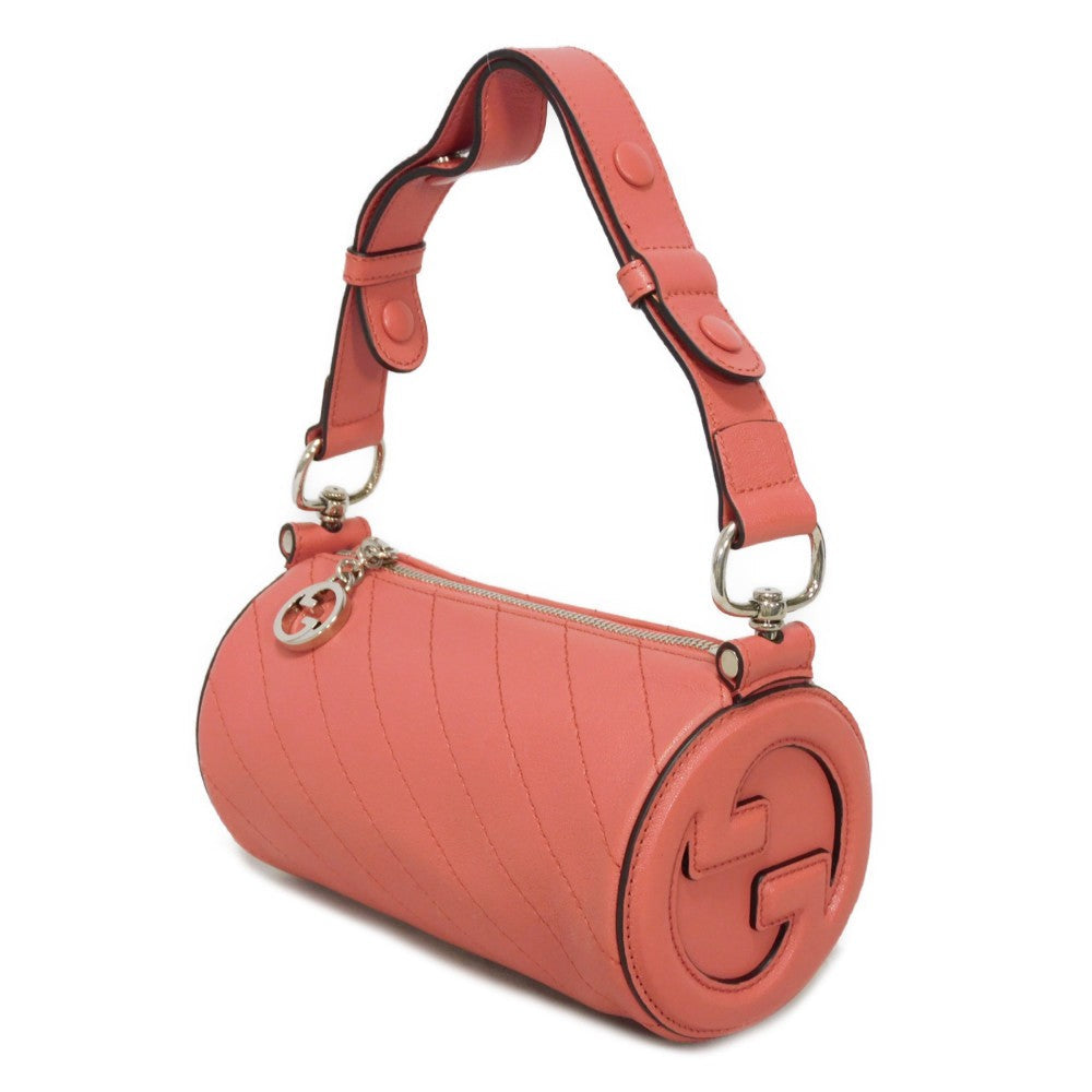 GUCCI Shoulder Bag 760170 AACPY 6701 Calf leather pink GG Charm RFID IC Chip Und Interlocking G Blondie Mini Bag Women