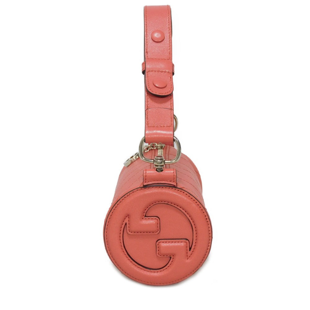GUCCI Shoulder Bag 760170 AACPY 6701 Calf leather pink GG Charm RFID IC Chip Und Interlocking G Blondie Mini Bag Women
