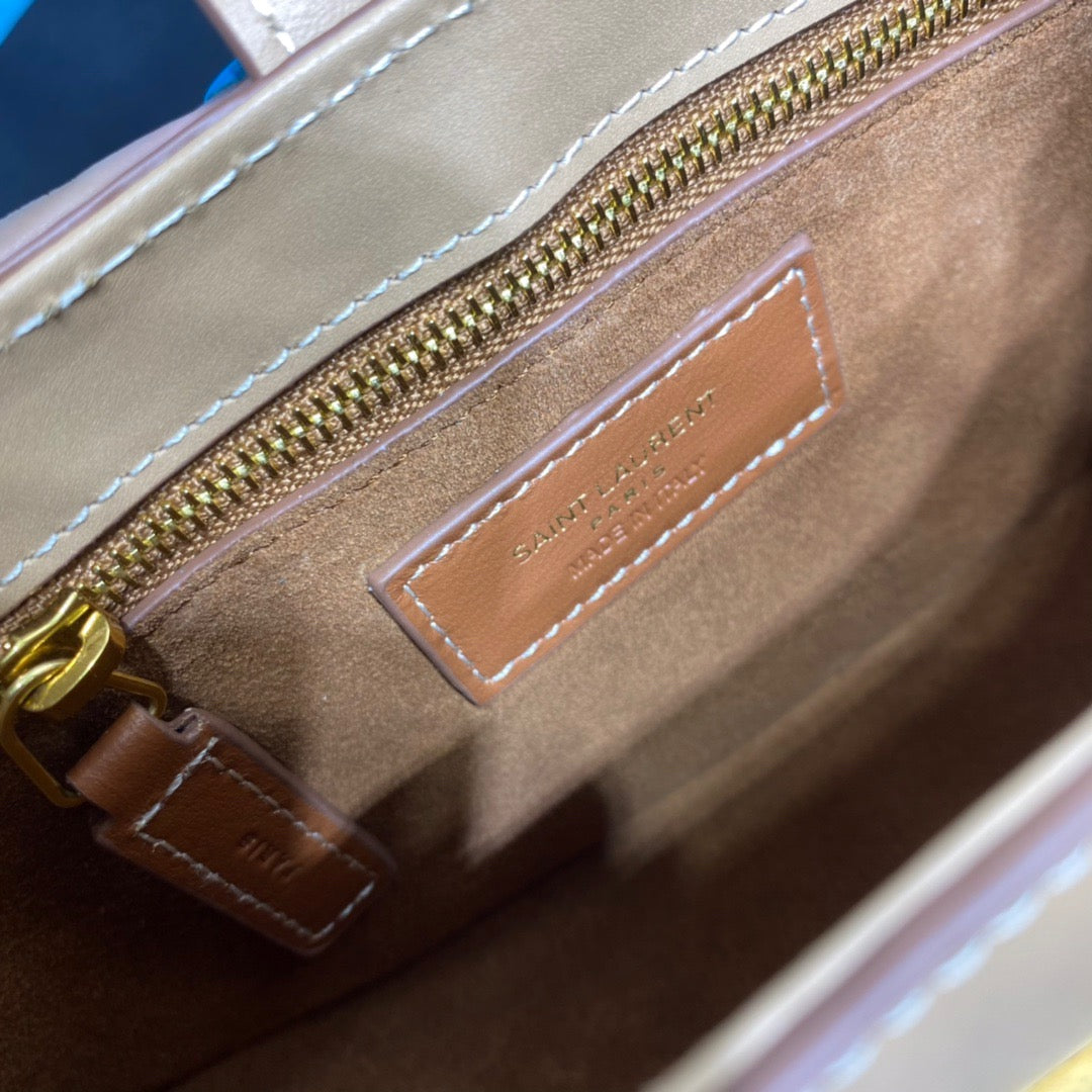 Yves Saint Laurent Le Fermoir Hobo Bag Brown