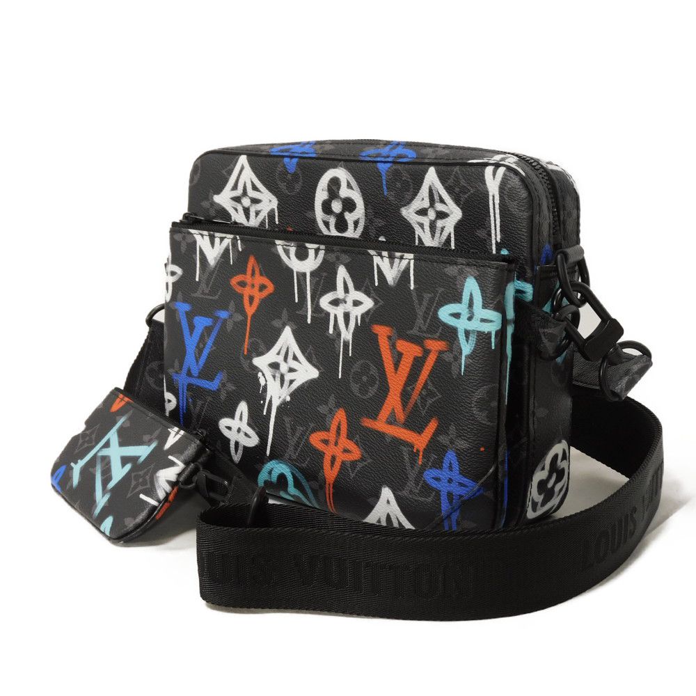 LOUIS VUITTON Shoulder Bag Monogram Eclipse Canvas Noir monogram eclipse graffiti Trio Messenger