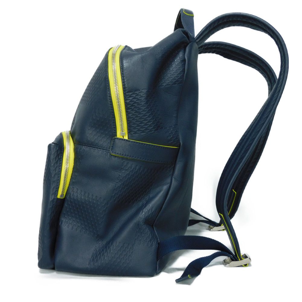 Luxury Women's Handbag | LOUIS VUITTON Backpack Anfini Leather (Damie embossed) Asphalt blue Damier Anfini Apollo