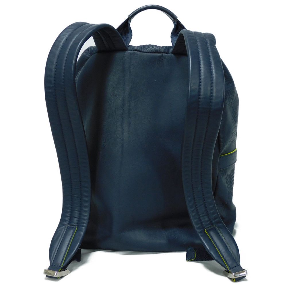 Luxury Women's Handbag | LOUIS VUITTON Backpack Anfini Leather (Damie embossed) Asphalt blue Damier Anfini Apollo