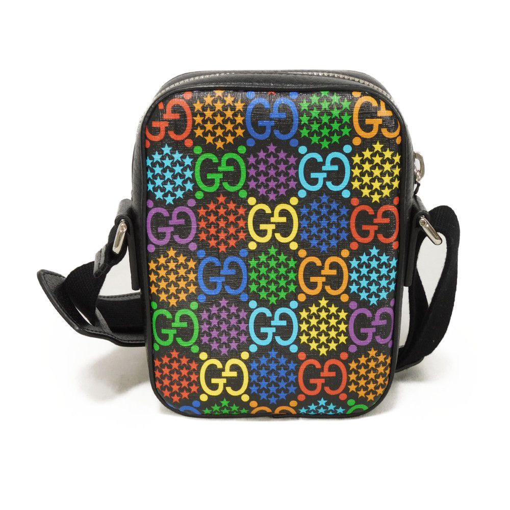 GUCCI Shoulder Bag 598103 1058 GG psychedelic canvas x calf leather (embossed) multicolor GG psychedelic Mini messenger bag