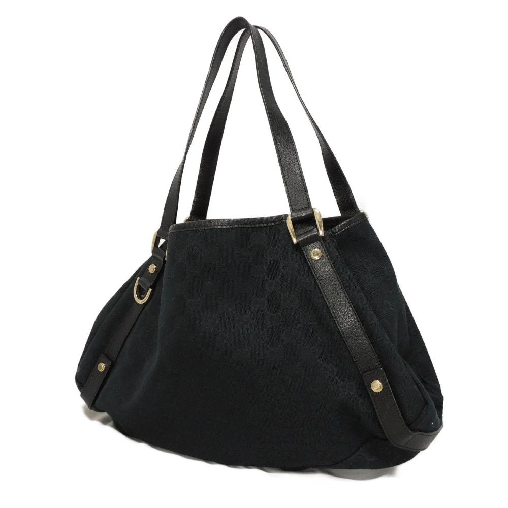 GUCCI Tote Bag 130736 GG canvas x calf leather black GG canvas Abby Tote