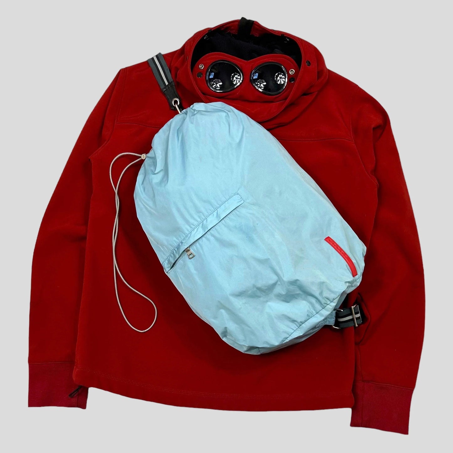 Prada Sport Early 00s Baby Blue Nylon Slingbag