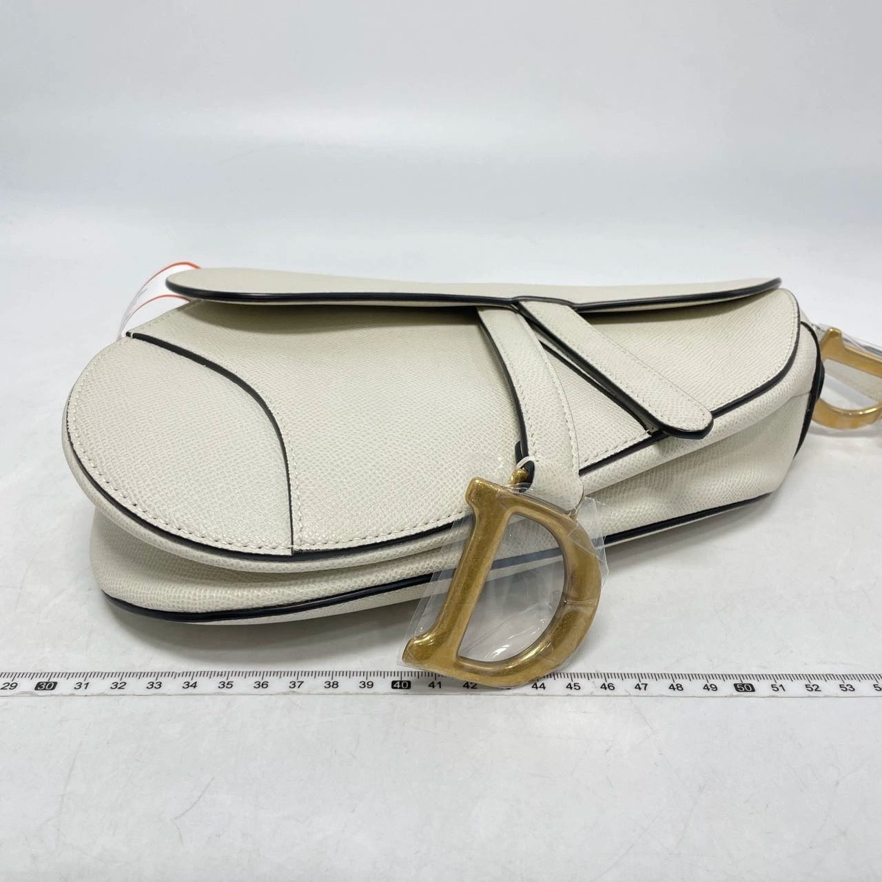 Dior Saddle Medium 2020 Grained Leather Handbag White