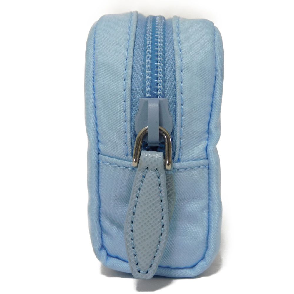 PRADA Clutch bag 1ND339 R067 F0076 recycled polyamide Light blue Current nylon pastel RFID in good Triangle logo Micro Re-Nylon Pouch unisex(Unisex)