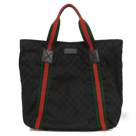 Gucci GG Canvas Calf Leather Tote Bag