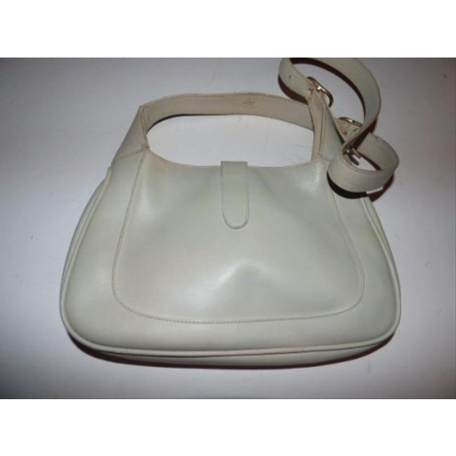 Gucci Shoulder Jackie W Strap Extenderpiston Clasp Stone Color Leather Hobo Bag