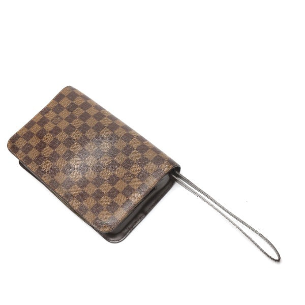 Luxury Women's Clutch Bag | LOUIS VUITTON business bag Damier canvas Brown Clutch bag Damier Ebene Saint Louis mens