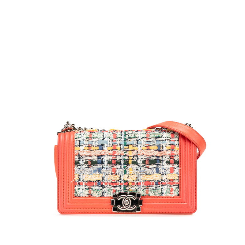Chanel Boy Chanel Coco Tweed Lambskin Shoulder Bag
