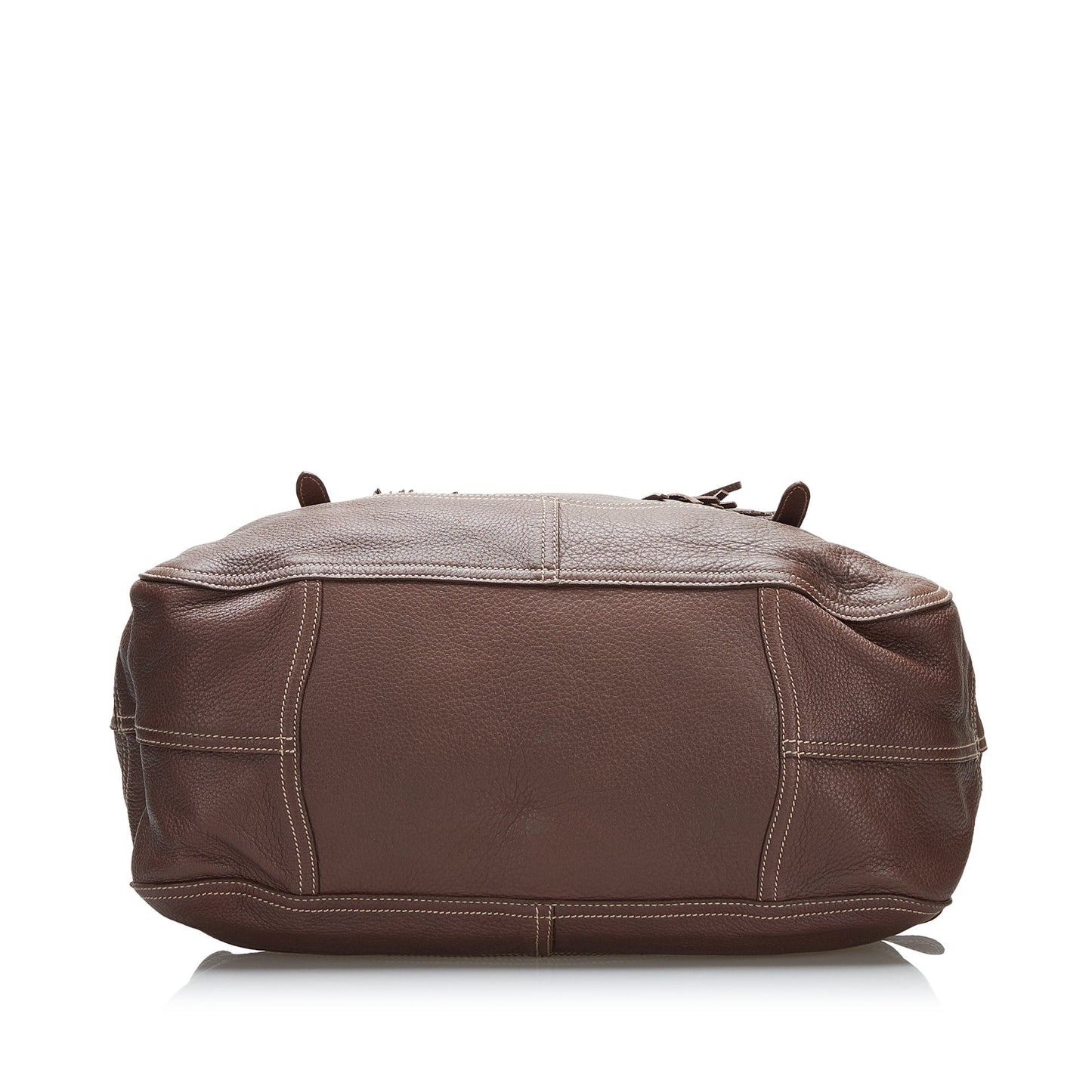Prada Cervo Drawstring Leather Tote Bag