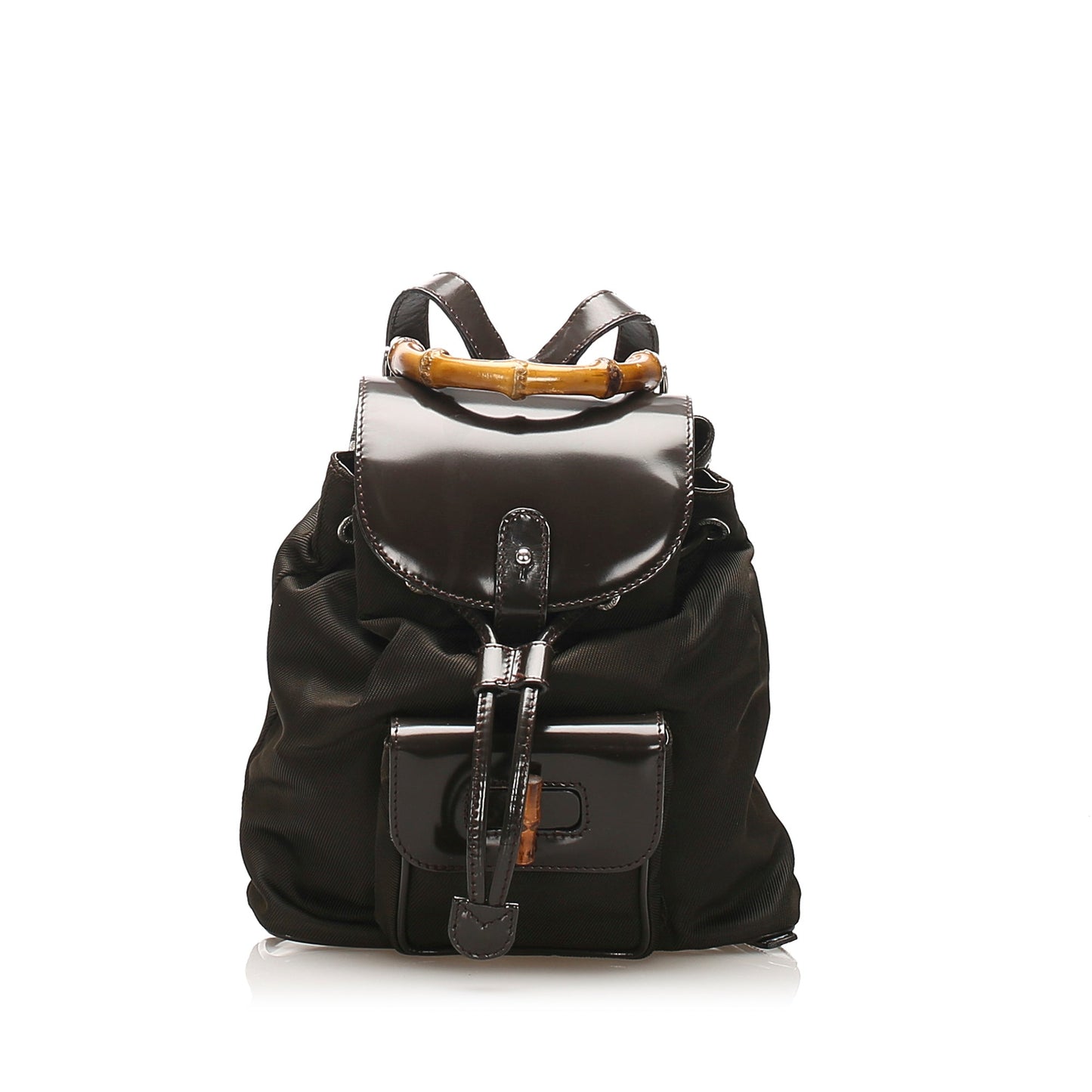 Gucci Nylon Twist Leather Top Handle Shoulder Bag