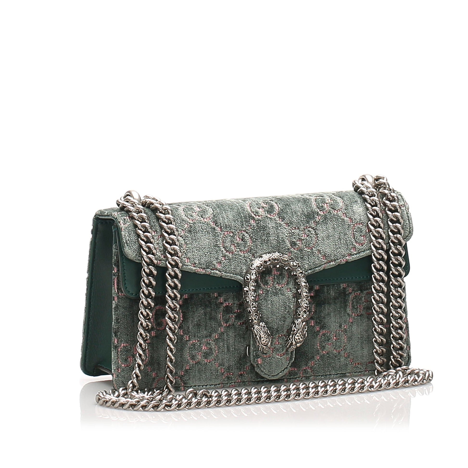 Gucci Monogram Chain Leather Shoulder Bag