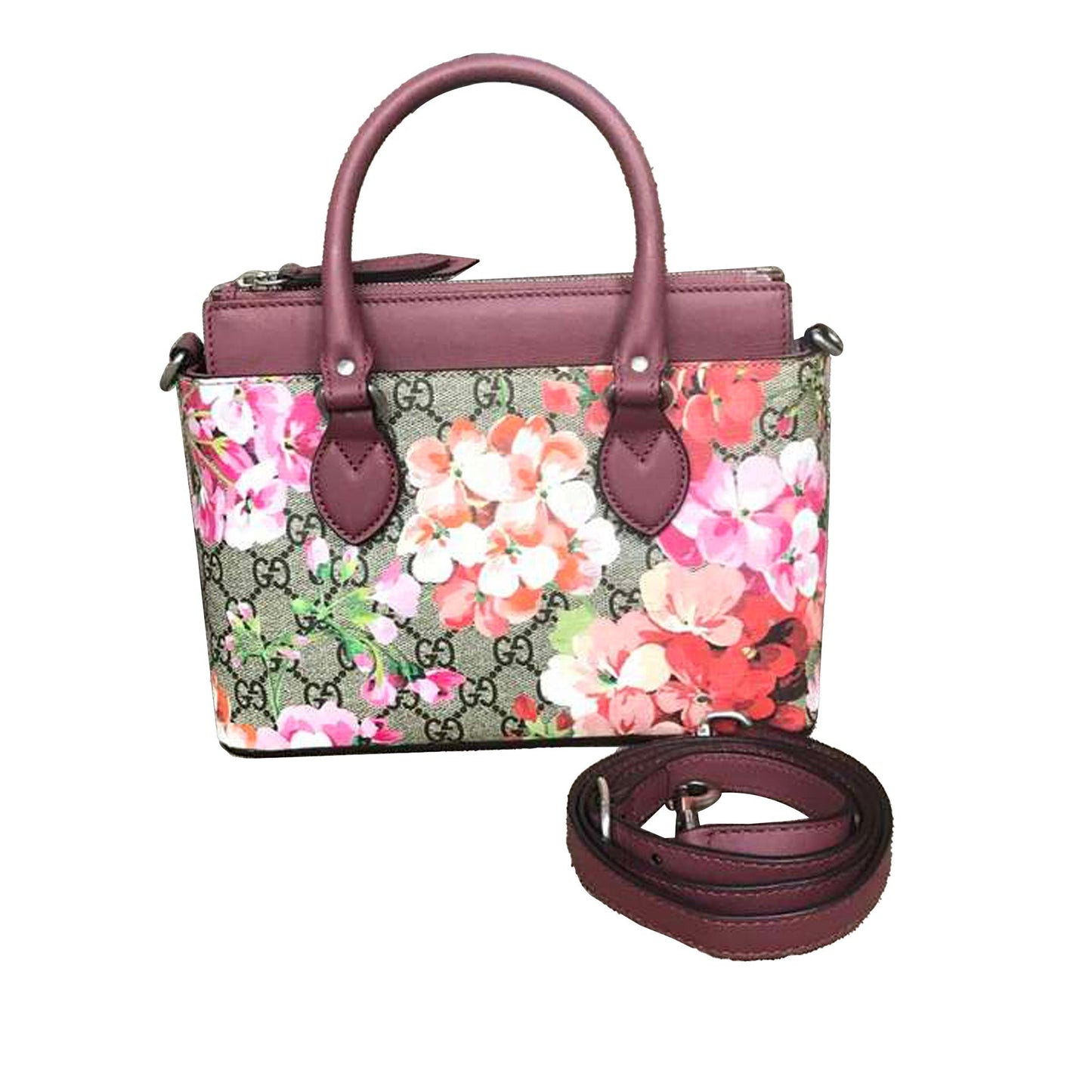 Gucci Leather Canvas Shoulder Bag
