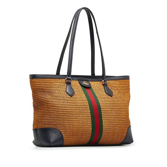 Gucci Ophidia Brown Leather Tote Style 2