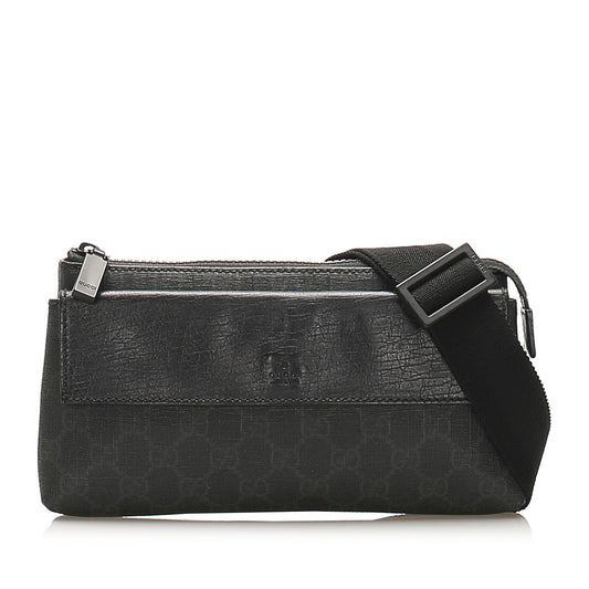 Gucci Leather Canvas Shoulder Bag