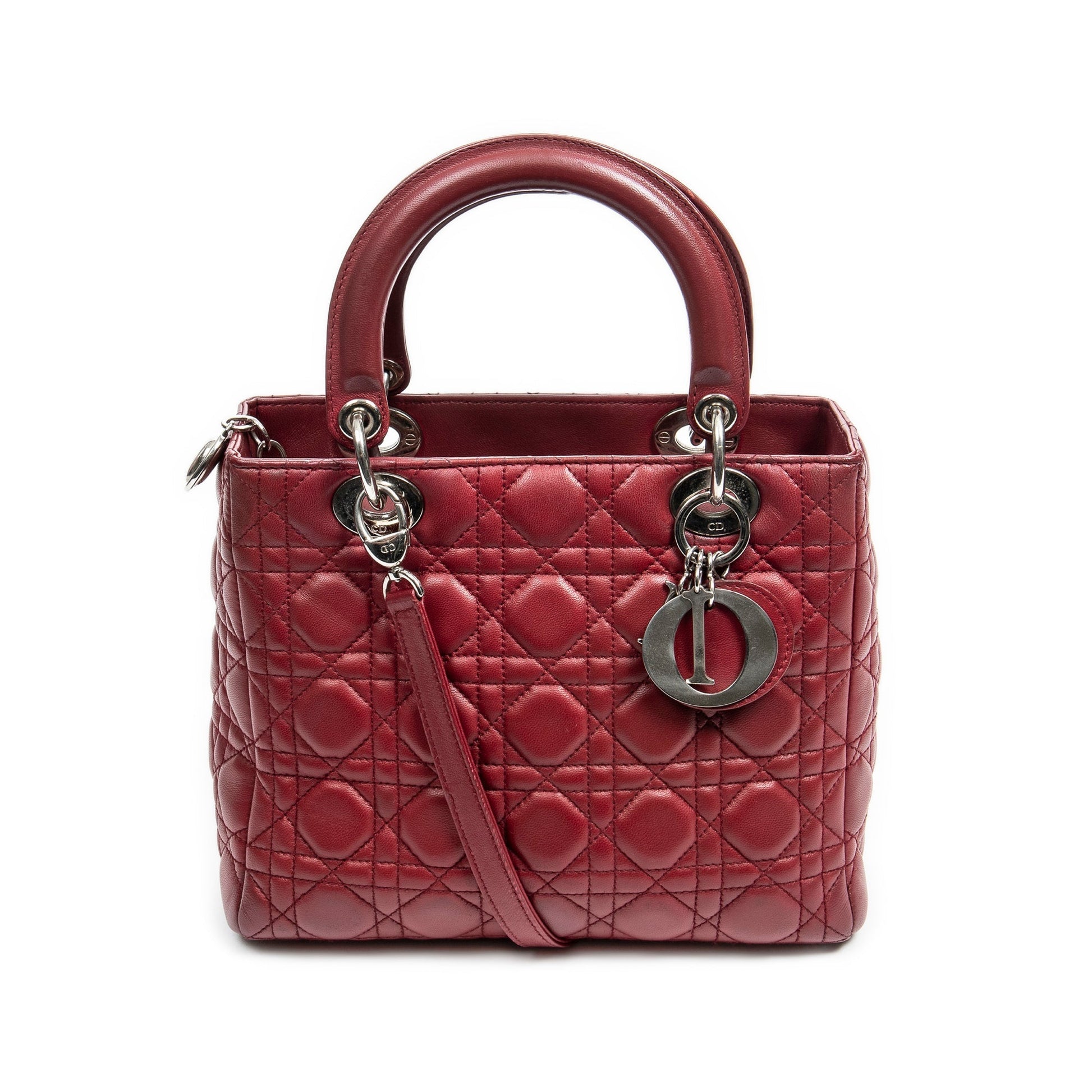 Dior Lady Dior Leather Shoulder Bag