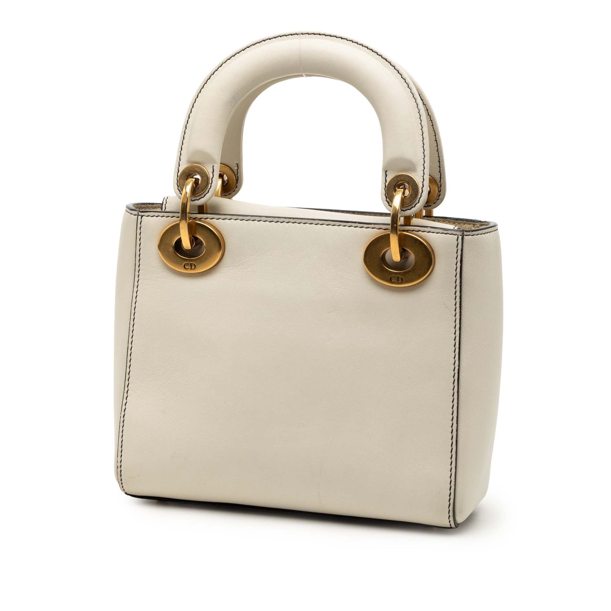 White Dior DiorAmour Niki De Saint Phalle Mini Calfskin Lady Dior Satchel