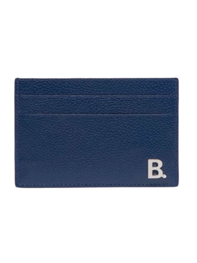 Luxury Balenciaga Trending 2025 BB Logo Card Wallet Blue