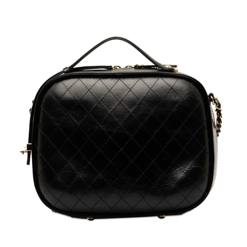 Chanel Bicolore Chain Handbag Black G Leather Chanel
