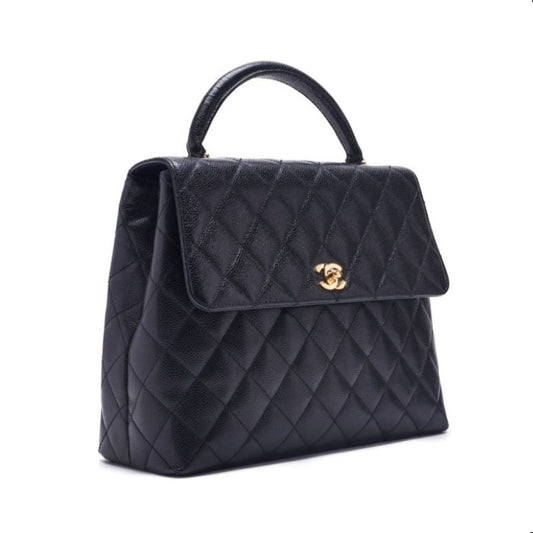 CHANEL CHANEL Matrasse Turn-Lock Kerry- Handbag Caviar S Black Shoulder Bag Mini Shoulder Bag Bag Hybrid Ship] Dutch Shark Online