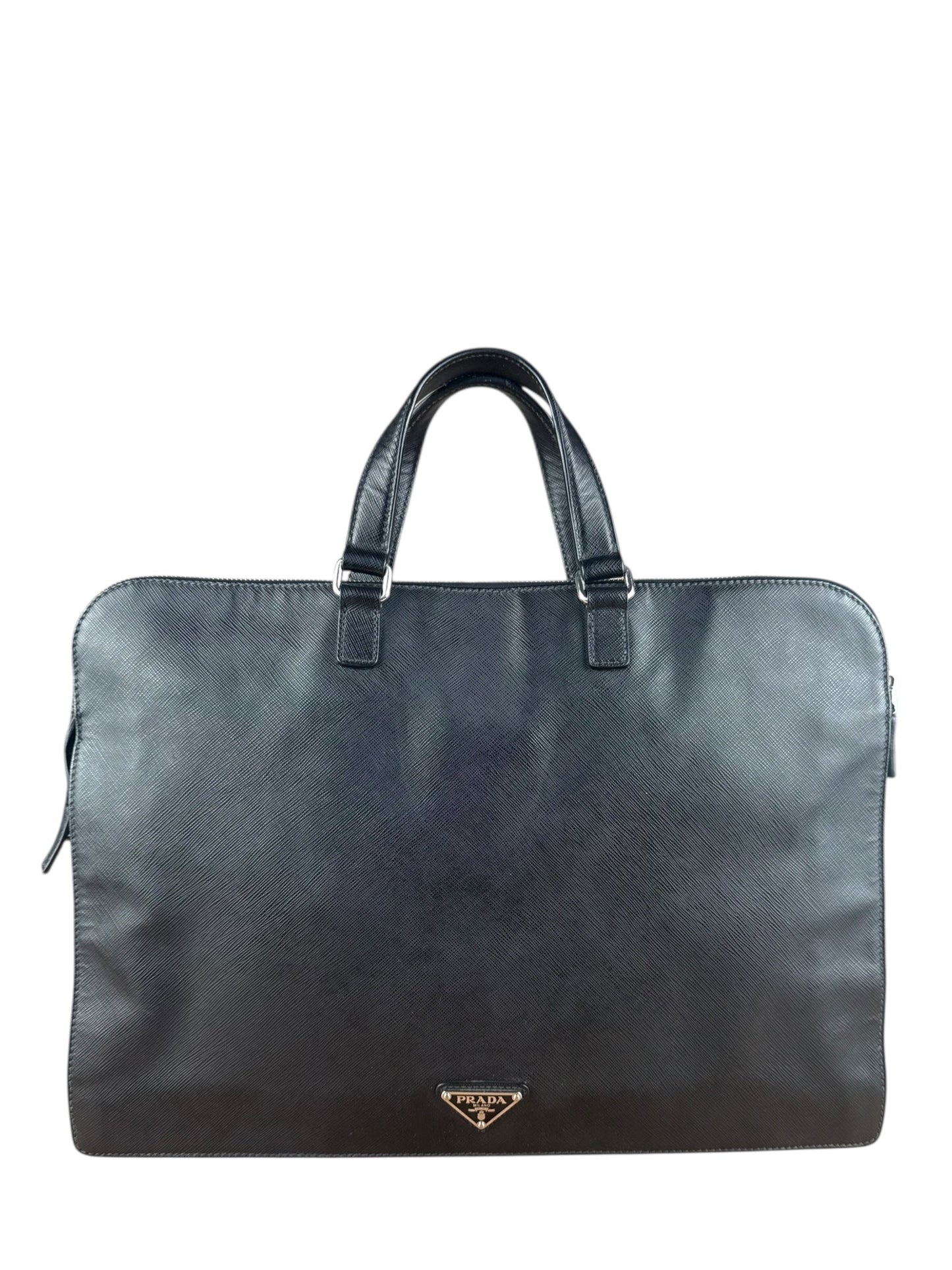 Prada Black Saffiano Briefcase Bag