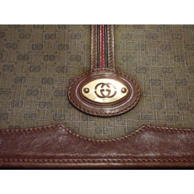 Gucci Leather Canvas Shoulder Bag