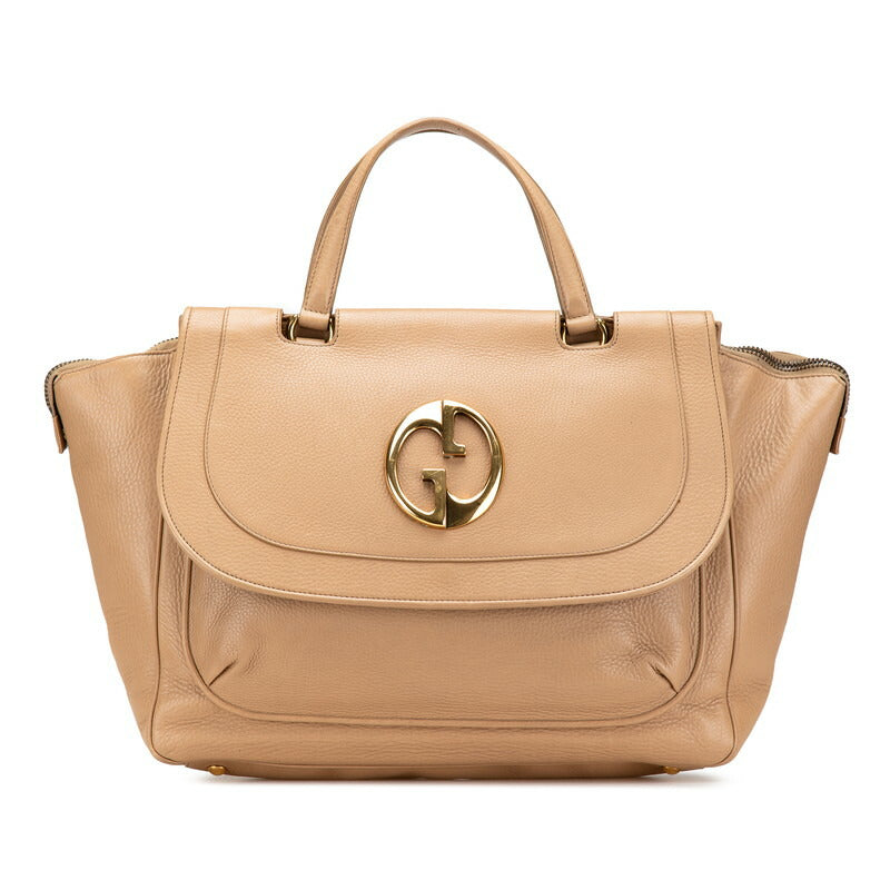 Gucci Double G Leather Boston Bag