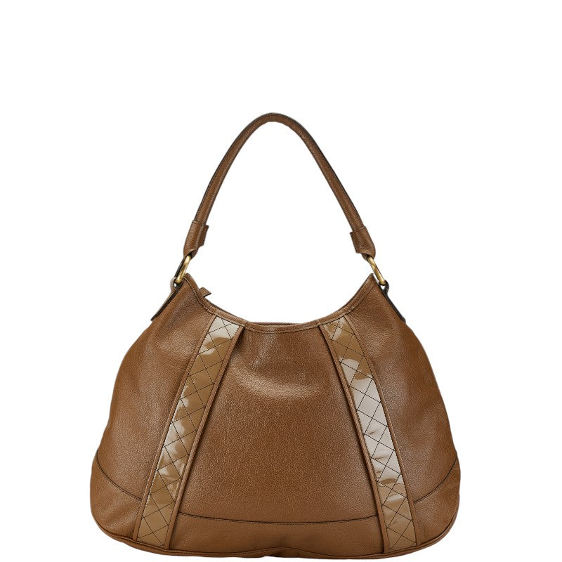 Burberry Nova Check Leather Shoulder Bag