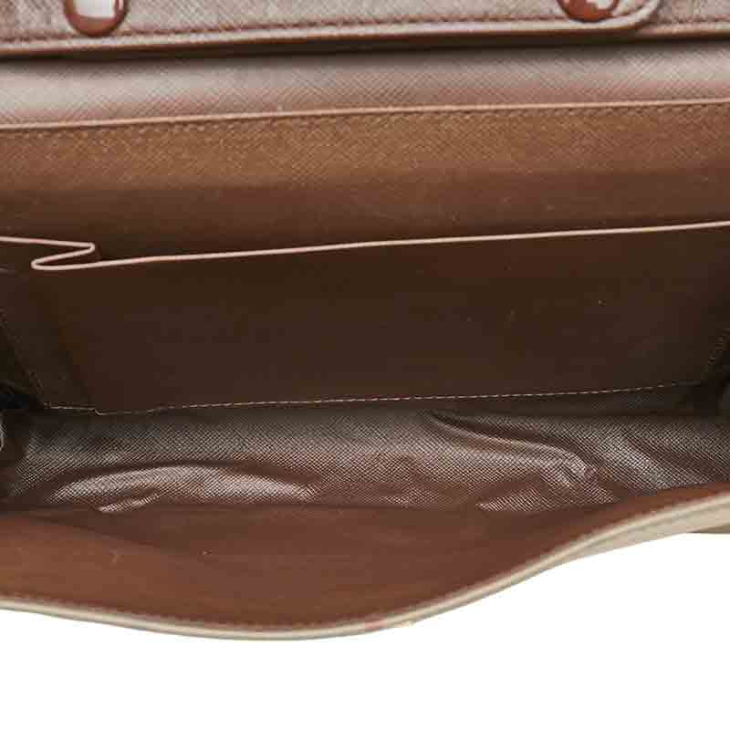 Burberry Shadow Horse Check Canvas Leather Shoulder Bag
