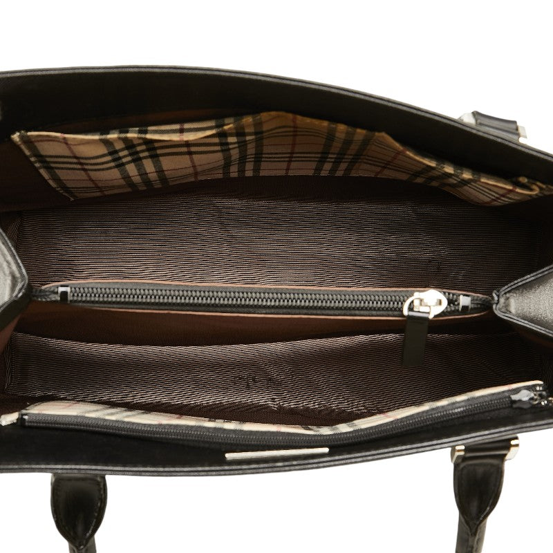 Burberry Nova Check Leather Handbag