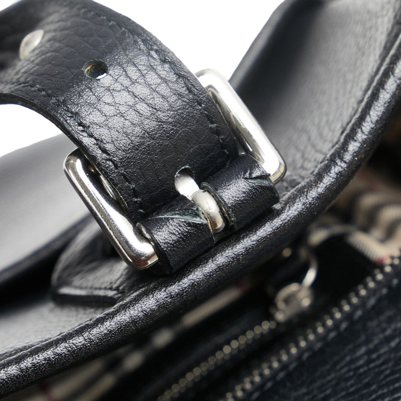 Burberry Nova Check Leather Handbag