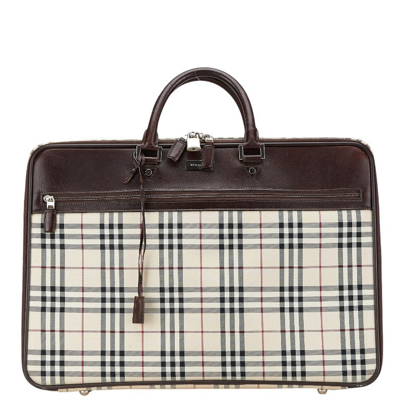 Burberry Nova Check Canvas Leather Briefcase