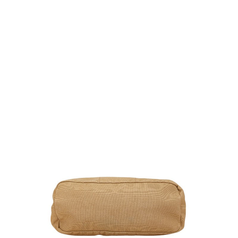 Burberry Logo Canvas Leather Tote Bag